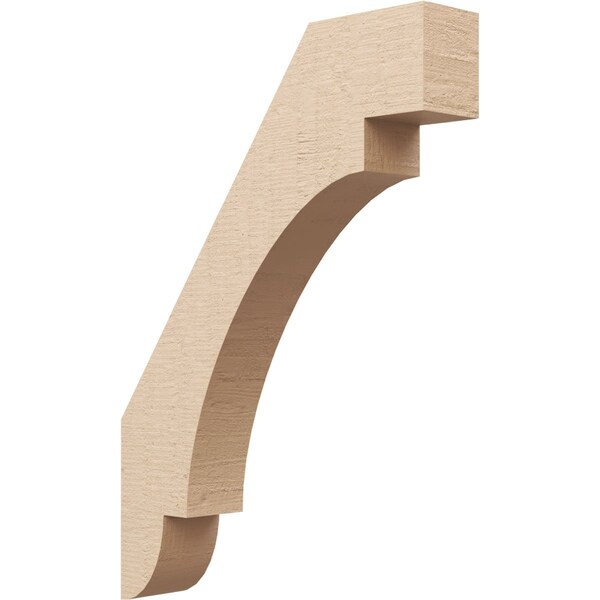 Ekena Millwork 3-inch W x 16-inch D x 22-inch H Aspen Rough Cedar Woodgrain TimberThane Knee Brace, Primed BRCUR03X16X22ASPRCPR - main